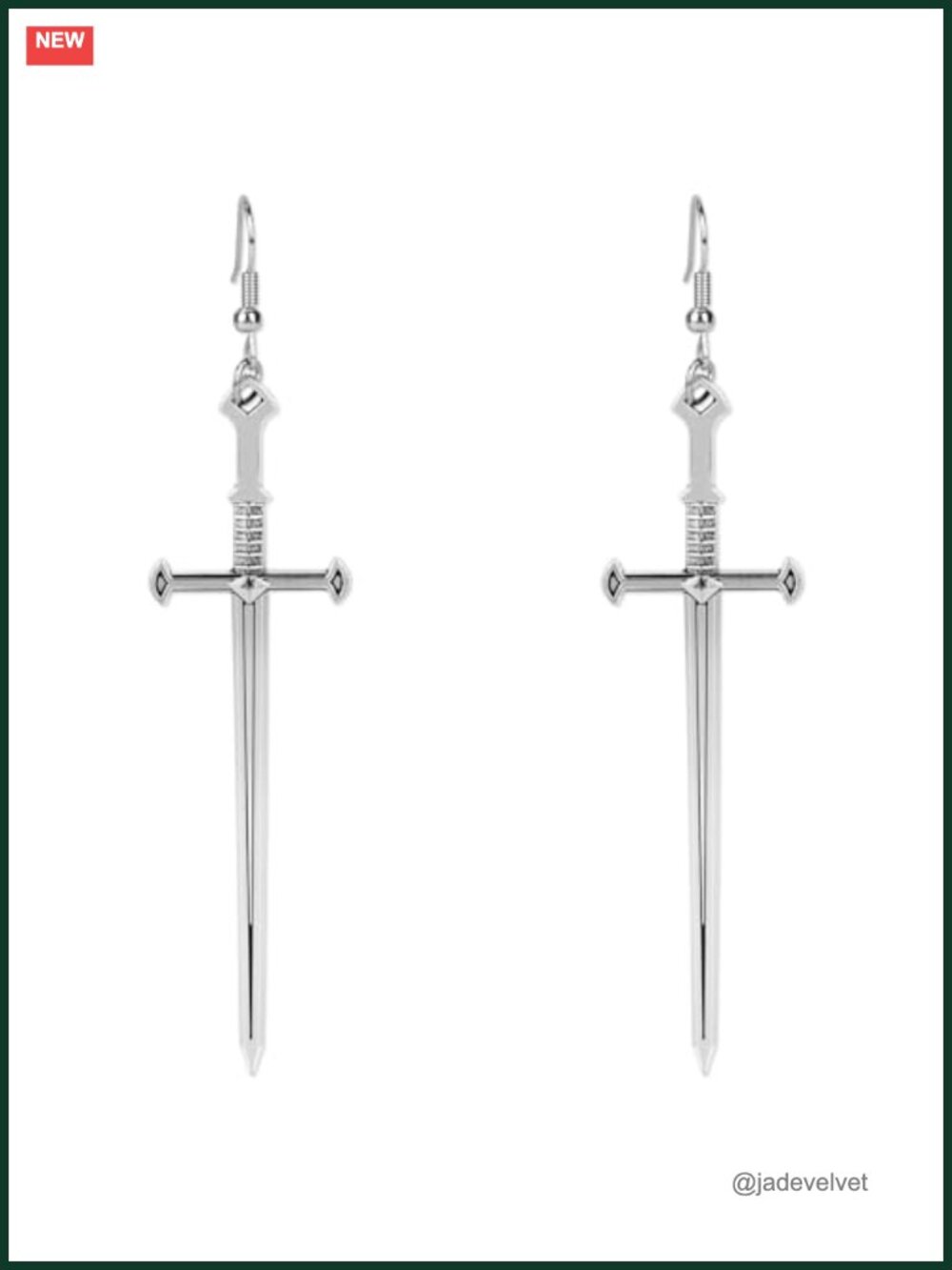 Gothic Sword Dangle Earrings Alloy Retro Punk Drop Dagger Jewelry